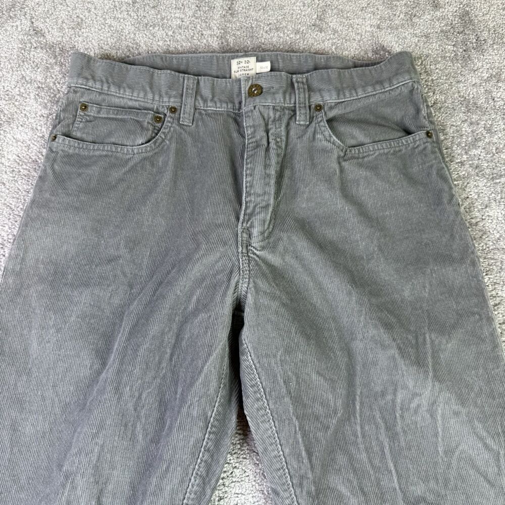 J Crew Pants Men’s 32x32 Gray Corduroy Vintage Slim Straight
